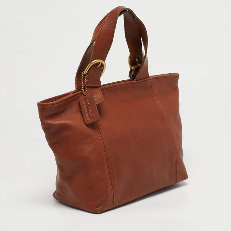 Pre Owned Coach Waverly Brown Leather Tote