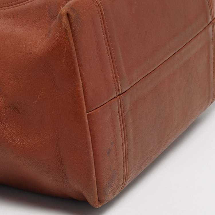 Pre Owned Coach Waverly Brown Leather Tote