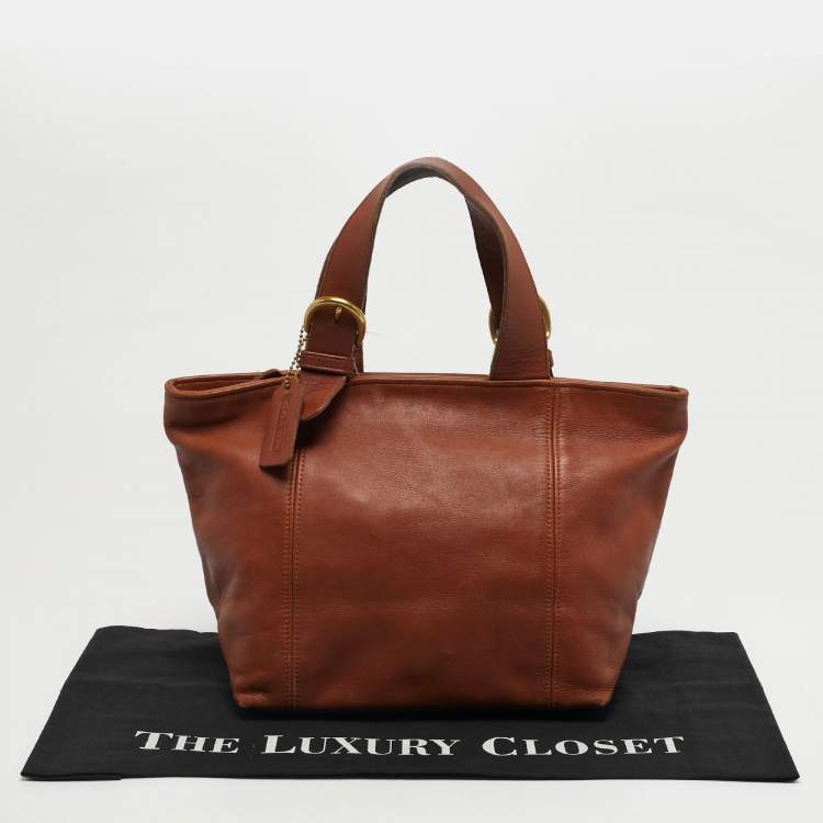 Pre Owned Coach Waverly Brown Leather Tote