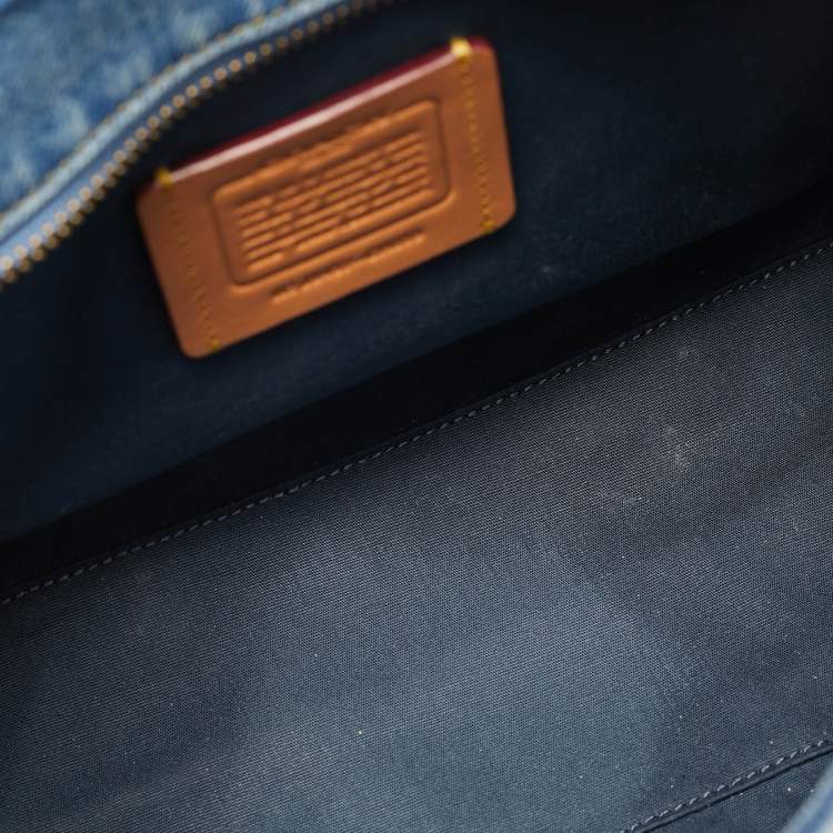 مملوكة مسبقًا Coach Cargo Blue Denim Tote