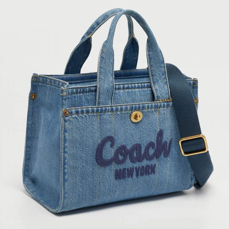 مملوكة مسبقًا Coach Cargo Blue Denim Tote
