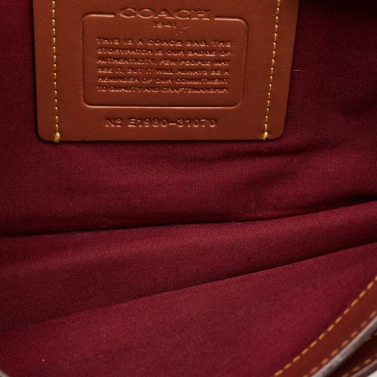 Pre Owned Coach Riley Brown Signature Coated Canvas Crossbody Bag