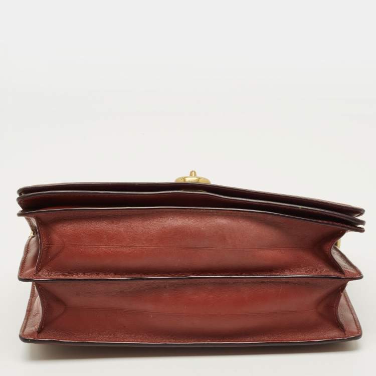 Pre Owned Coach Riley Brown Signature Coated Canvas Crossbody Bag