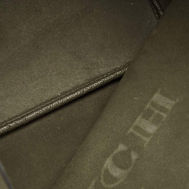 Pre Owned Coach Cameron Army Green Leather Tote
