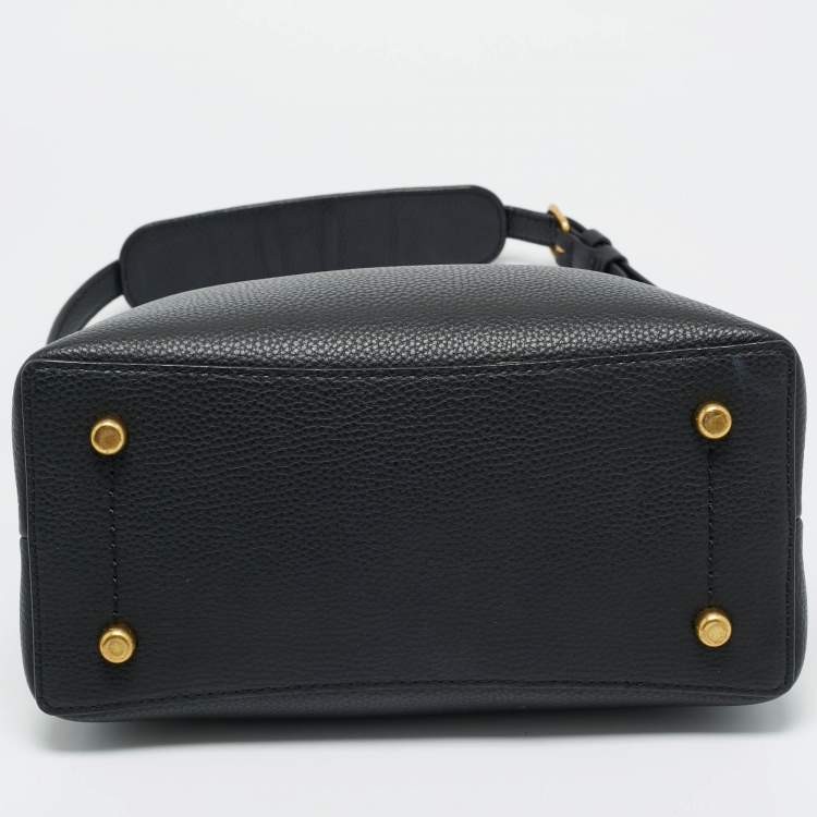 مملوكة مسبقًا Coach Willow Black Leather Bucket Bag