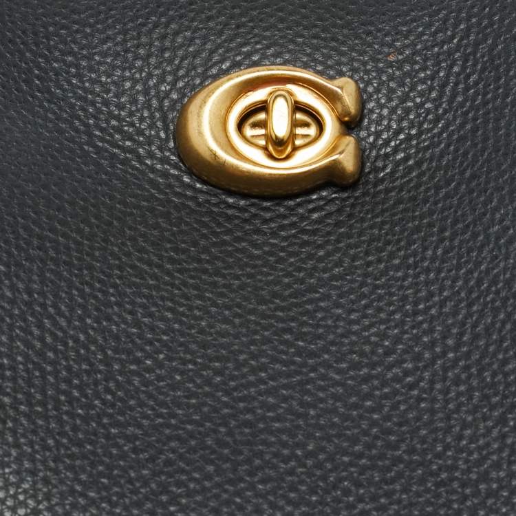 مملوكة مسبقًا Coach Willow Black Leather Bucket Bag