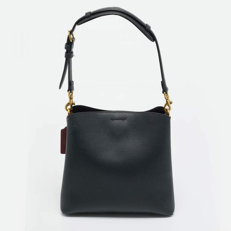 مملوكة مسبقًا Coach Willow Black Leather Bucket Bag