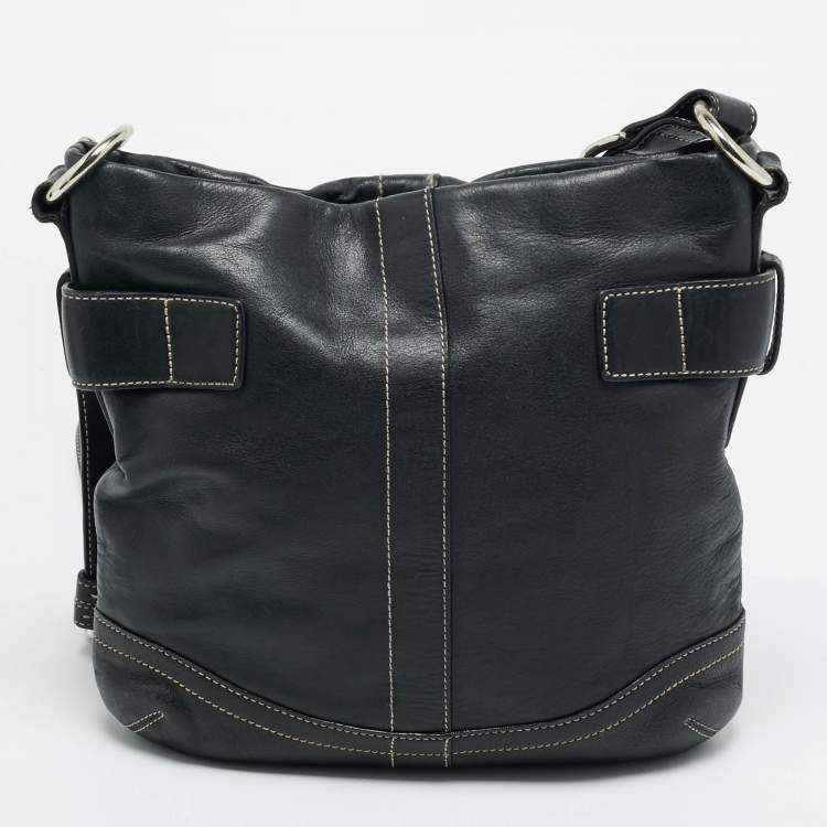 Pre Owned Coach Soho Black Leather Crossbody Bag