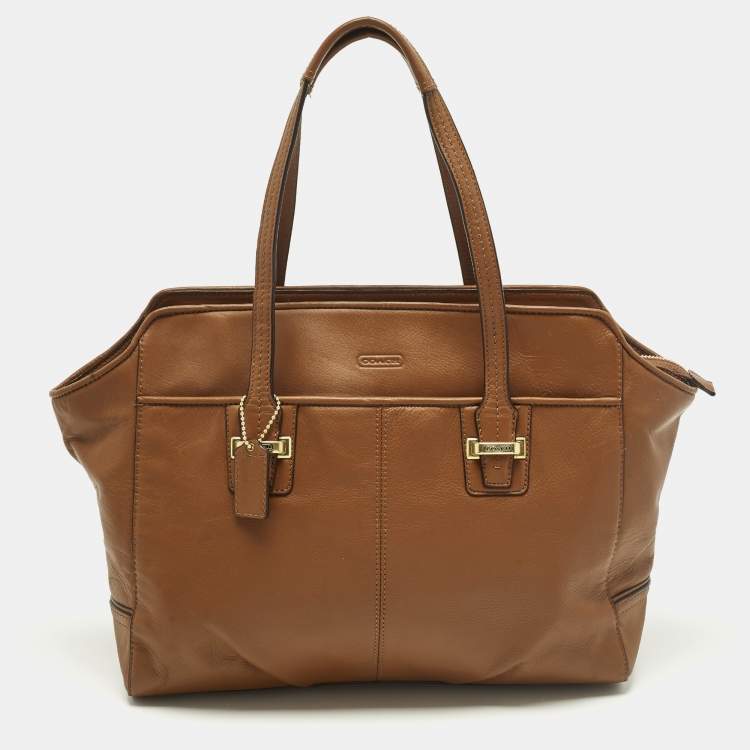 مملوكة مسبقًا Coach Taylor Alexis Brown Leather Carryall Tote