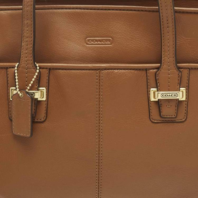 مملوكة مسبقًا Coach Taylor Alexis Brown Leather Carryall Tote