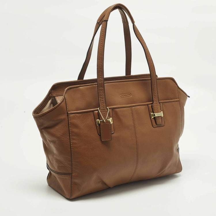 مملوكة مسبقًا Coach Taylor Alexis Brown Leather Carryall Tote