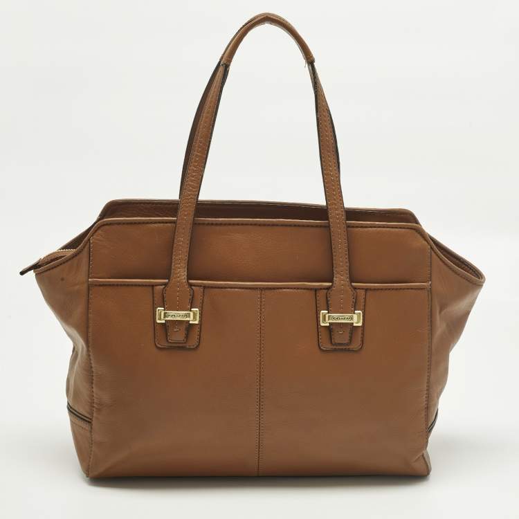 مملوكة مسبقًا Coach Taylor Alexis Brown Leather Carryall Tote