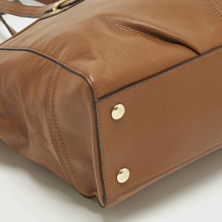 مملوكة مسبقًا Coach Taylor Alexis Brown Leather Carryall Tote
