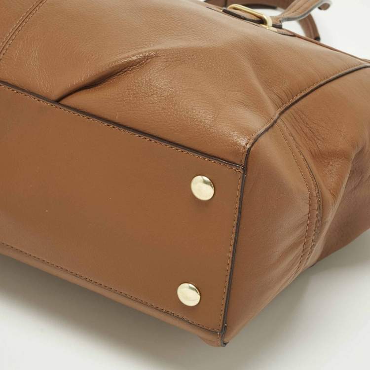 مملوكة مسبقًا Coach Taylor Alexis Brown Leather Carryall Tote