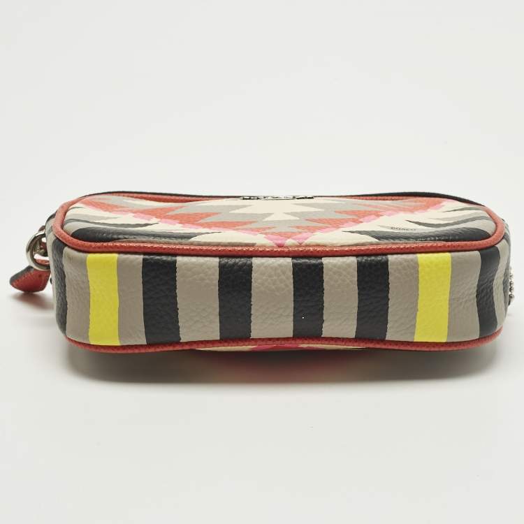 Pre Owned Coach x Coachella Dreamweaver Double Zip Multicolor Leather Crossbody Bag