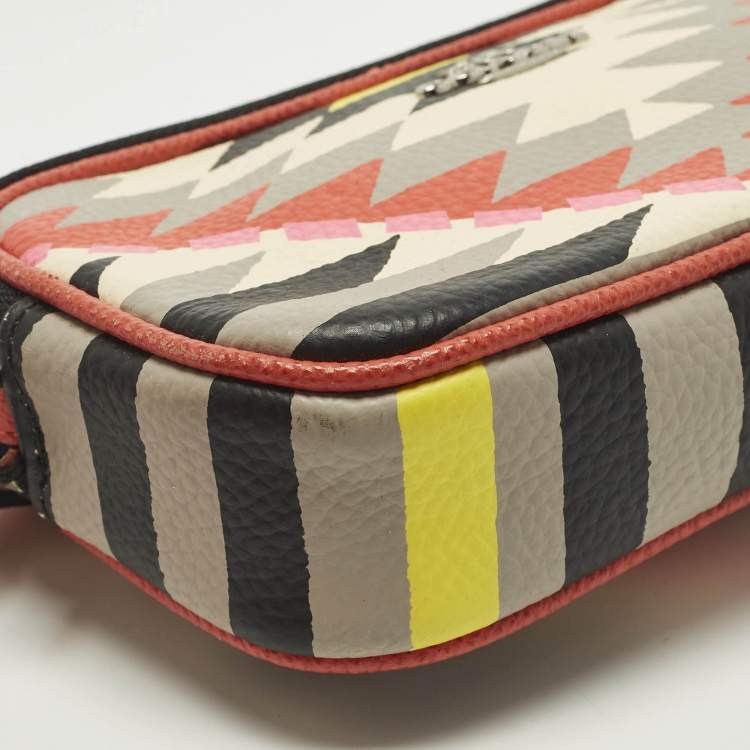 Pre Owned Coach x Coachella Dreamweaver Double Zip Multicolor Leather Crossbody Bag