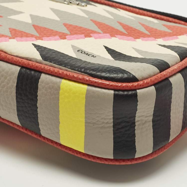 Pre Owned Coach x Coachella Dreamweaver Double Zip Multicolor Leather Crossbody Bag