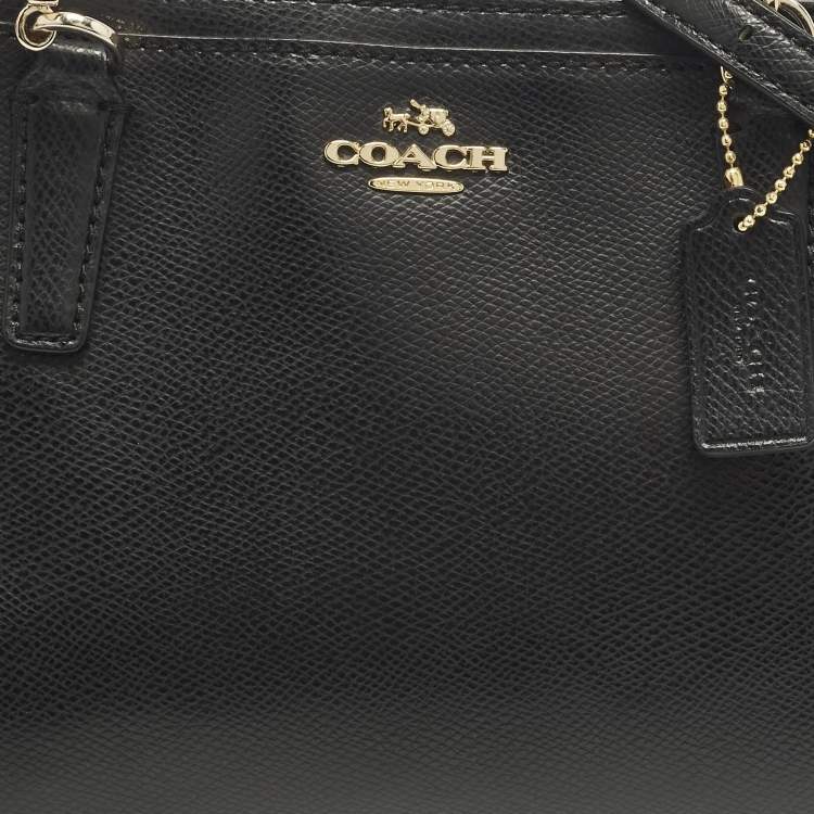 Pre Owned Coach Christie Carryall Black Leather Satchel