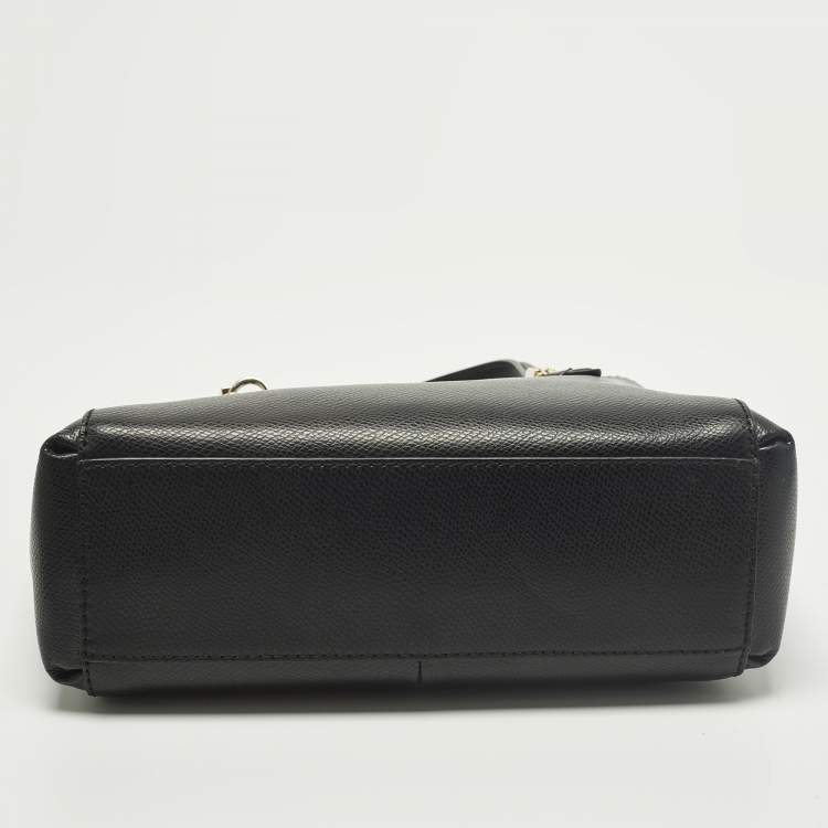 Pre Owned Coach Christie Carryall Black Leather Satchel