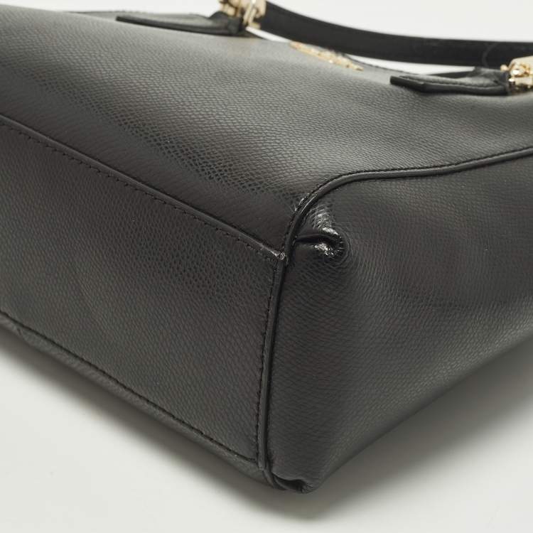 Pre Owned Coach Christie Carryall Black Leather Satchel