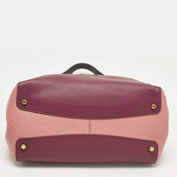 Pre Owned Coach Hadley Tricolor Leather Hobo