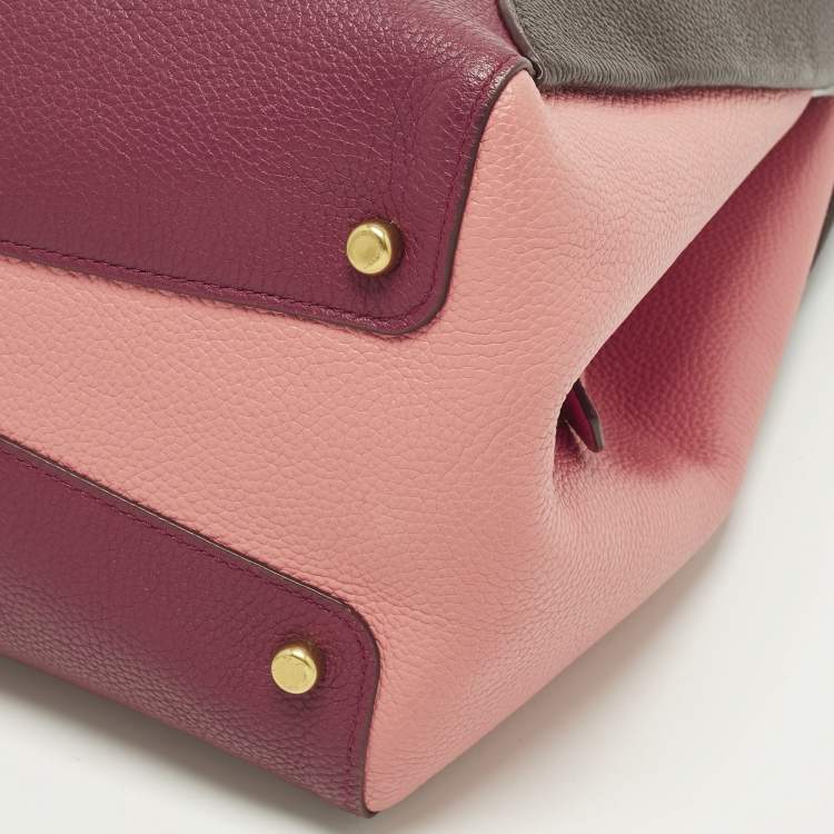 Pre Owned Coach Hadley Tricolor Leather Hobo