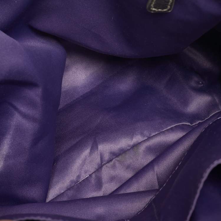 مملوكة مسبقًا Coach Poppy Glam Metallic Grey Leather Tote