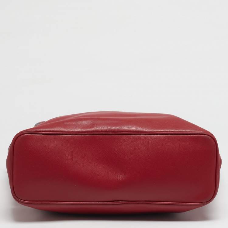 Pre Owned Coach Peyton Red Leather Zip Tote