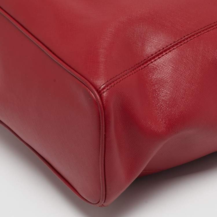 Pre Owned Coach Peyton Red Leather Zip Tote