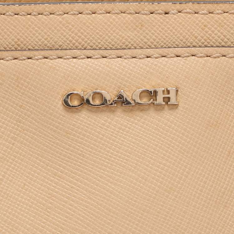 Pre Owned Coach Christie Mini Beige Leather Satchel