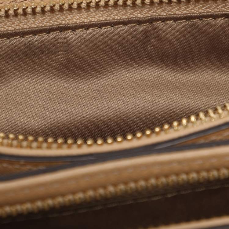 Pre Owned Coach Christie Mini Beige Leather Satchel