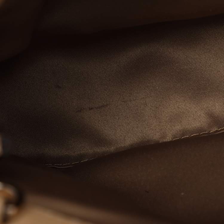 Pre Owned Coach Christie Mini Beige Leather Satchel