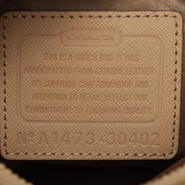 Pre Owned Coach Christie Mini Beige Leather Satchel