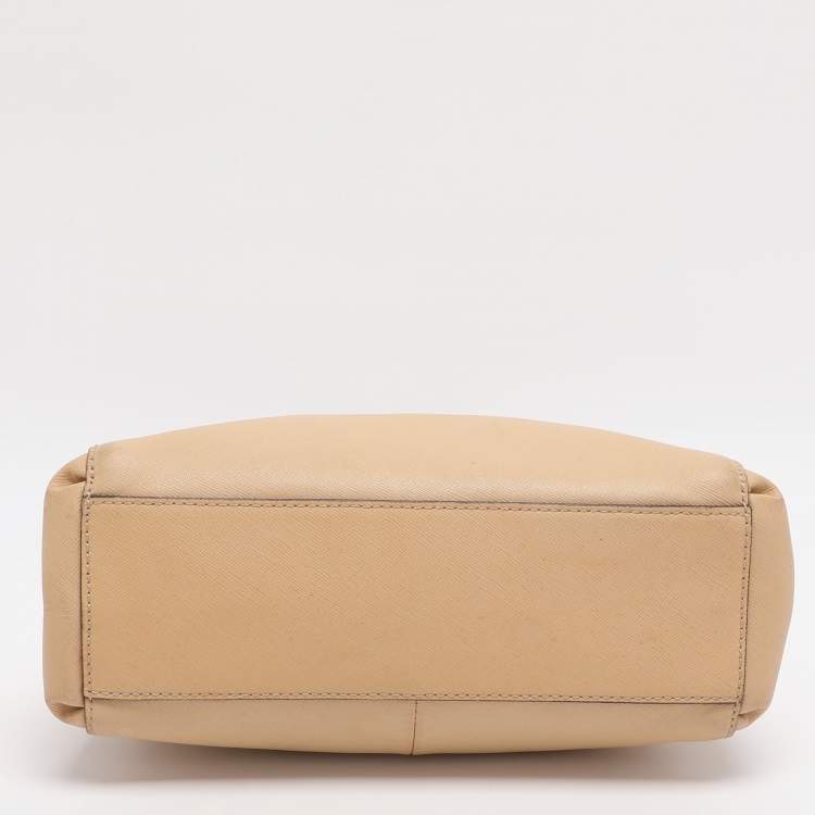 Pre Owned Coach Christie Mini Beige Leather Satchel