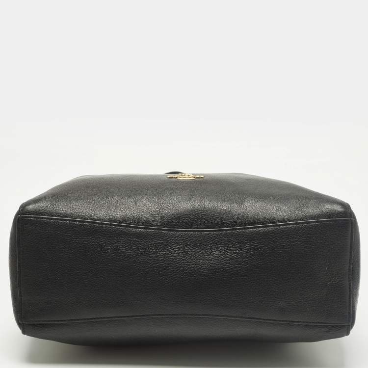 Pre Owned Coach Town Black Leather Tote