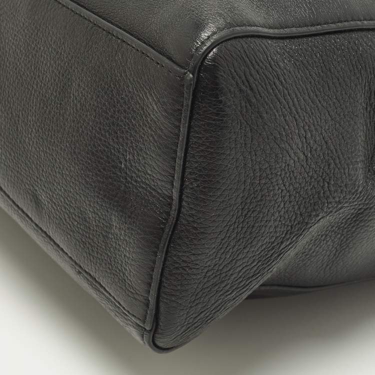 Pre Owned Coach Town Black Leather Tote