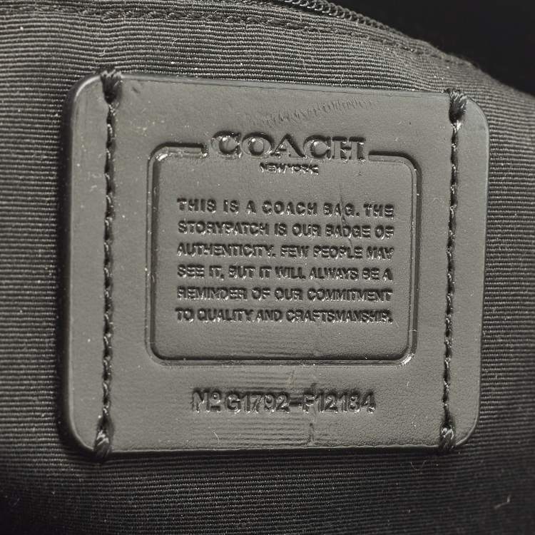 Pre Owned Coach Town Black Leather Tote