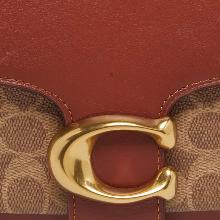 Pre Owned Coach Tabby 26 Beige/Brown Signature Coated Canvas and Leather Shoulder Bag