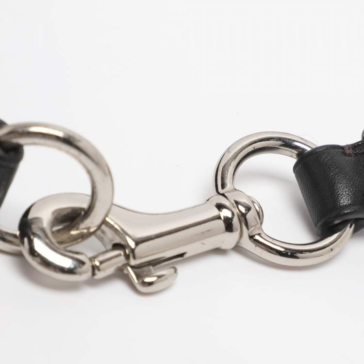 مملوكة مسبقًا Coach Brooke Black Op Art Jacquard and Leather Hobo