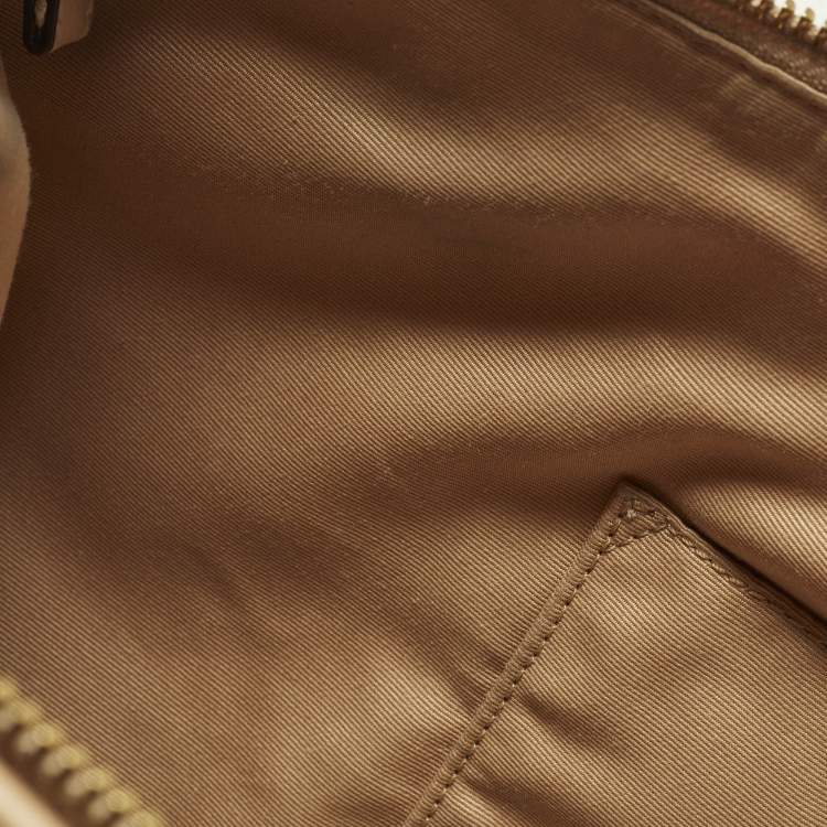 Pre Owned Coach Ava Beige Canvas and Leather Tote