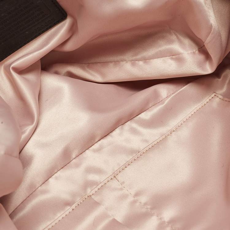 Pre Owned Coach Black/Multicolor Galaxy Tweed and Patent Leather Satchel