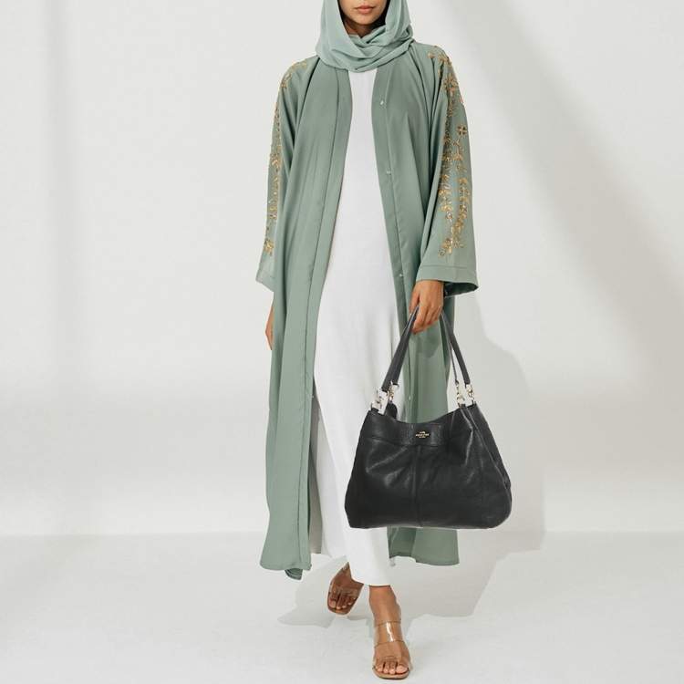 Pre Owned Coach Legacy Lexy Black Leather Shoulder Bag