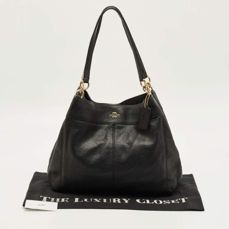Pre Owned Coach Legacy Lexy Black Leather Shoulder Bag