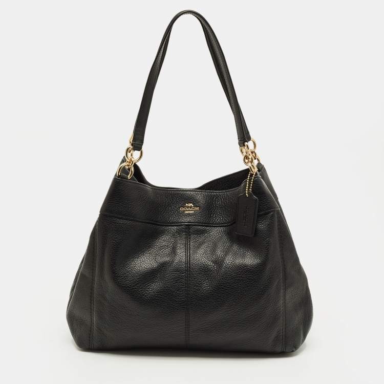 Pre Owned Coach Legacy Lexy Black Leather Shoulder Bag