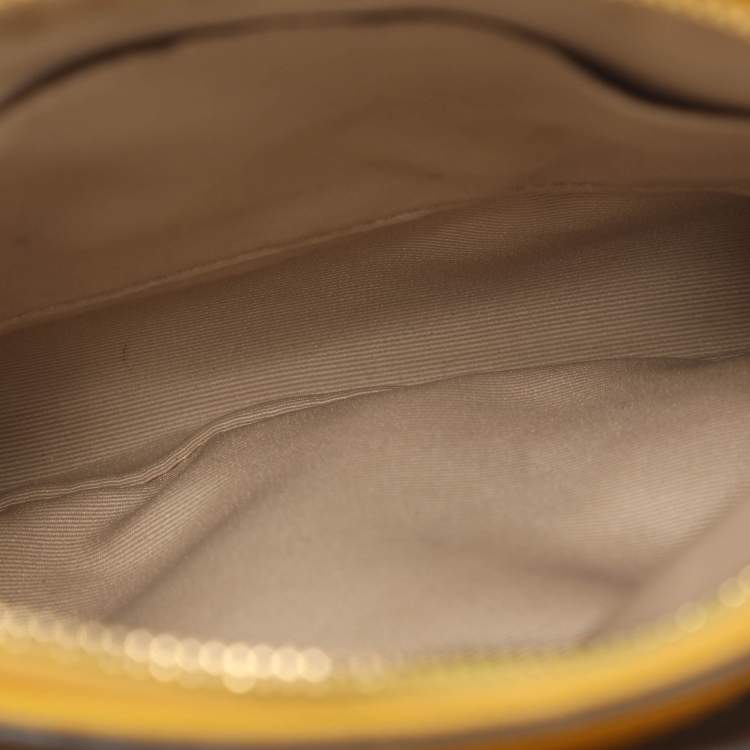 Pre Owned Coach Christie Carryall Mini Yellow Leather Satchel