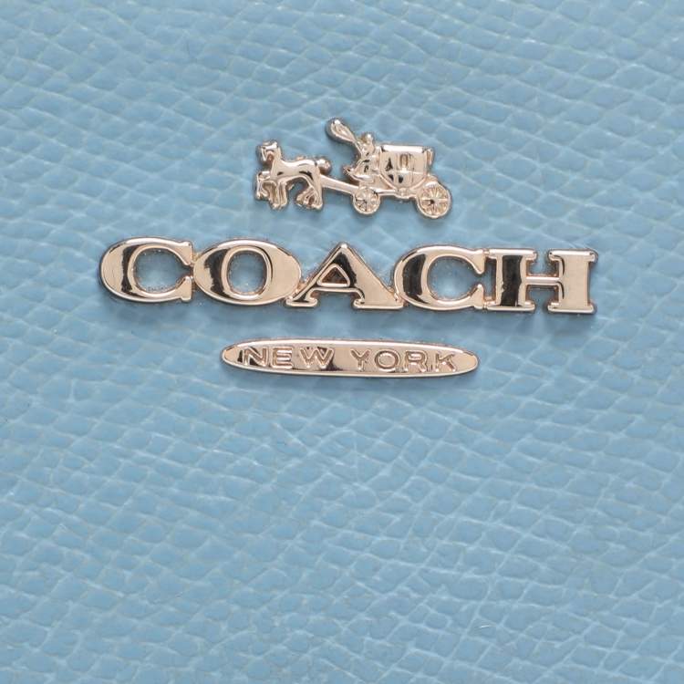 Pre Owned Coach Christie Carryall Mini Blue Leather Satchel