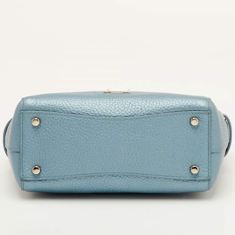 مملوكة مسبقًا Coach Blake Carryall Mini Metallic Blue Leather Crossbody Tote