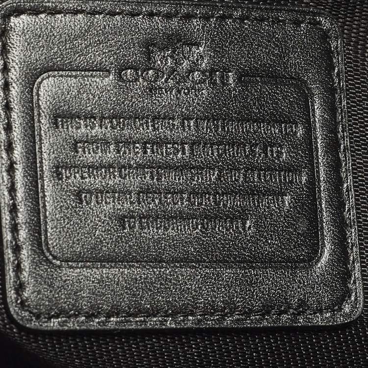 Pre Owned Coach Crosby Carryall Black/Grey Signature Canvas and Leather Tote