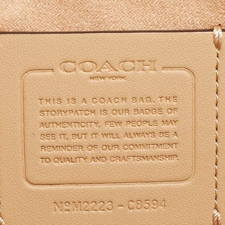 Pre Owned Coach Lane White/Brown Leather Chain Flap Shoulder Bag