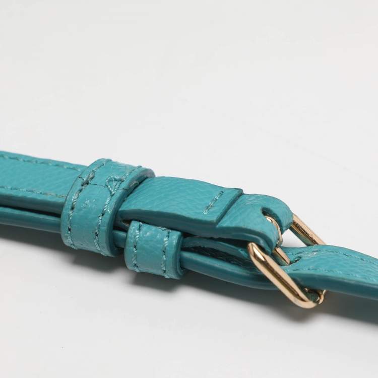 Pre Owned Coach Bennett Mini Turquoise Leather Satchel